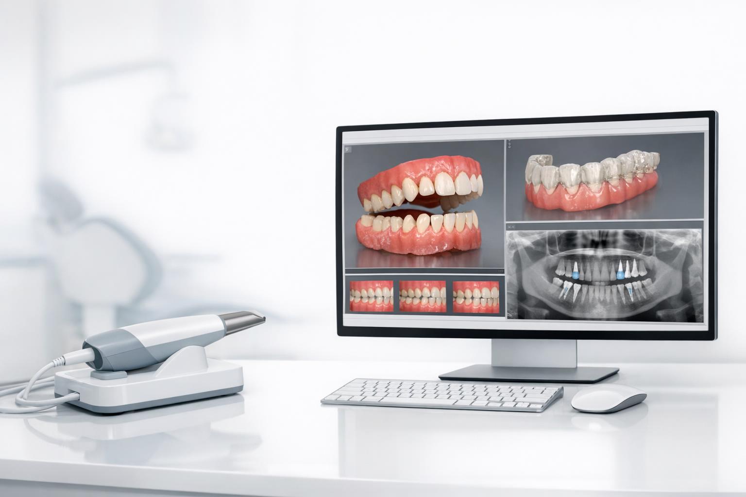 nowoczesny skaner wewnątrzustny i komputerowe planowanie leczenia